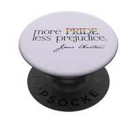 MÁS Orgullo Menos PREJUICIO Jane Austen Diversión LGBT Gay Lit Meme PopSockets PopGrip Adhesivo