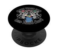 Más Papelera, Menos Basura, no Puedo, Raccoon Trash Panda Funny PopSockets PopGrip Adhesivo