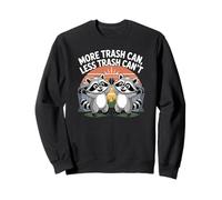 Más Papelera, Menos Basura, no Puedo, Raccoon Trash Panda Funny Sudadera