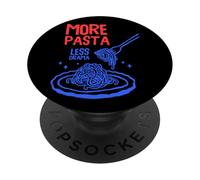 Más pasta menos drama Cita divertida de comida PopSockets PopGrip Adhesivo
