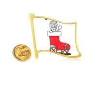 Mas - Pin de solapa de metal dorado con diseño de flor de trineo