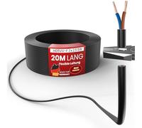 MAS Premium - Cable de manguera de plástico H05VV-F de 5 a 100m, 2, 3 o 5 x 0,75; x1; x1,5 o x2,5 y 4G0,75, cable flexible (H05VV-F 2 x 2,5 negro, 20 m)