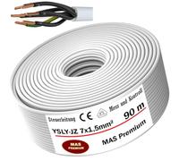 MAS Premium YSLY-JZ - Cable de control flexible (5-150 m, 7 x 1,5 mm²), color gris