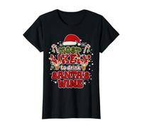 Más probabilidades de Beber Vino de Papá Noel Bebida Divertida Navidad Camiseta gráfica económica, Mujer, Negro, XL