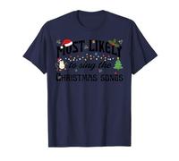 Más probabilidades de Cantar Canciones navideñas Diseño Festivo Camiseta