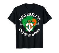Más probabilidades de Cantar un Himno irlandés Shamrock Día de San Patricio Camiseta
