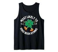 Más probabilidades de Cantar un Himno irlandés Shamrock Día de San Patricio Camiseta sin Mangas