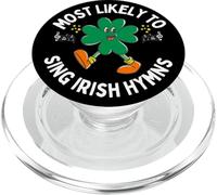 Más probabilidades de Cantar un Himno irlandés Shamrock Día de San Patricio PopSockets PopGrip para MagSafe