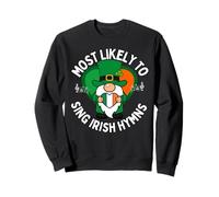 Más probabilidades de Cantar un Himno irlandés Shamrock Día de San Patricio Sudadera