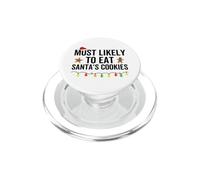 Más probabilidades de Comer Galletas de Papá Noel Familia Navidad PopSockets PopGrip para MagSafe