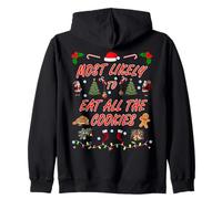 Más probabilidades de Comer Todas Las Galletas Diseño de Navidad Sudadera con Capucha