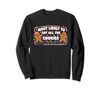 Más probabilidades de Comer Todas Las Galletas Familia a Juego de Navidad Sudadera