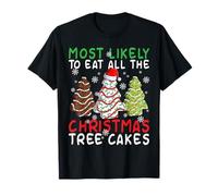 Más probabilidades de Comer Todos los Pasteles del árbol de Navidad Temporada de Navidad Camiseta