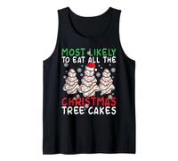 Más probabilidades de Comer Todos los Pasteles del árbol de Navidad Temporada de Navidad Camiseta sin Mangas