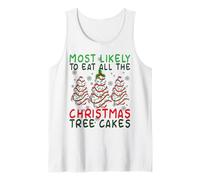 Más probabilidades de Comer Todos los Pasteles del árbol de Navidad Temporada de Navidad Camiseta sin Mangas