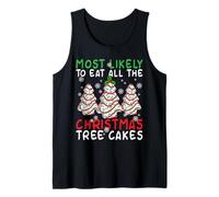 Más probabilidades de Comer Todos los Pasteles del árbol de Navidad Temporada de Navidad Camiseta sin Mangas