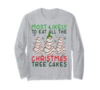 Más probabilidades de Comer Todos los Pasteles del árbol de Navidad Temporada de Navidad Manga Larga