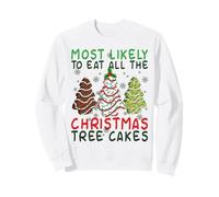 Más probabilidades de Comer Todos los Pasteles del árbol de Navidad Temporada de Navidad Sudadera