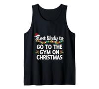 Más probabilidades de IR al Gimnasio en Navidad Divertido Juego Familiar Camiseta sin Mangas