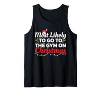 Más probabilidades de ir al gimnasio en Navidad Funny Family Camiseta sin Mangas