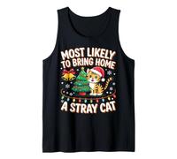 Más probabilidades de Llevar a casa una Camisa de Gato Callejero Navidad Familiar Camiseta sin Mangas