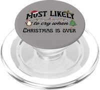Más probabilidades de Llorar Cuando la Navidad ha Terminado Diseño navideño PopSockets PopGrip para MagSafe