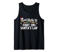 Más probabilidades de tirarse un Pedo en la Navidad Familiar de Papá Noel Camiseta sin Mangas