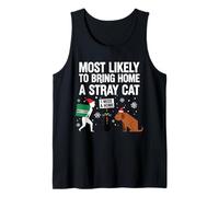 Más probabilidades de traer a casa un Gato Callejero Navidad Camiseta sin Mangas