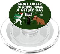 Más probabilidades de traer a casa un Gato Callejero Navidad PopSockets PopGrip para MagSafe