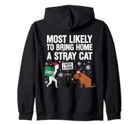 Más probabilidades de traer a casa un Gato Callejero Navidad Sudadera con Capucha