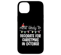 Más Probable Decorar para Navidad Octubre Navidad Match Mujeres Carcasa para iPhone 14 Plus