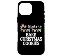 Más Probable Hornear Galletas de Navidad Navidad Familia Match Mujeres Carcasa para iPhone 16 Pro MAX