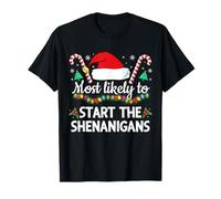 Más Probable Que Las travesuras Divertidas coincidencias Familiares de Navidad Camiseta
