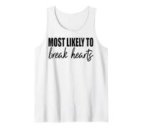 Más probable que rompa corazones divertidos amigos y familiares Camiseta sin Mangas