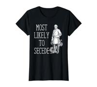 Más Probable Que separe la Guerra Civil Historia Humor Retrato Arte Camiseta gráfica económica, Mujer, Negro, L