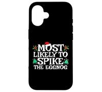 Más Probable Que Spike The Eggnog Funny Matching Christmas Carcasa para iPhone 16