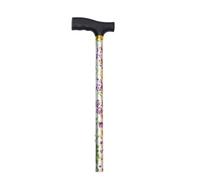 MAS QUE AYUDAS - Bastón para Mayores y Adultos Basic, Extensible y Portátil, Altura Ajustable 76-91 cm, Puño Resistente a Golpes, Bastón para Caminar y Pasear, 400 g, Flores
