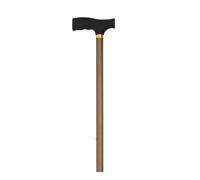 MAS QUE AYUDAS - Bastón para Mayores y Adultos Basic, Extensible y Portátil, Altura Ajustable 78-101 cm, Puño Resistente a Golpes, Bastón para Caminar y Pasear, 400 g, Marrón