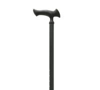 MAS QUE AYUDAS - Bastón para Mayores y Adultos Ergo, Aluminio, Extensible y Portátil, Altura Ajustable 76-99 cm, Puño Ergonómico, Bastón para Caminar y Pasear, 300 g, Negro