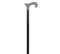 MAS QUE AYUDAS - Bastón para Mayores y Adultos New, Aluminio, Extensible y Antideslizante, Altura Ajustable 64-89 cm, Puño de Plástico, Bastón para Caminar y Pasear, 300 g, Puño Gris