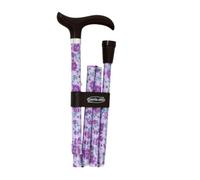 MAS QUE AYUDAS - Bastón para Mayores y Adultos Slim, Plegable y Portátil, Altura Ajustable 84-94 cm, Puño Antideslizante, Bastón para Caminar y Pasear, 380 g, Violeta