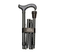 MAS QUE AYUDAS - Bastón para Mayores y Adultos Total Look, Plegable y Portátil, Altura Ajustable 84-94 cm, Aluminio Ligero, Bastón para Caminar y Pasear, 320 g, Gris