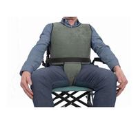 MAS QUE AYUDAS - Chaleco de Seguridad para Sillas de Ruedas, Arnés de Sujeción Doble, Cierre de Clip, Protección Anticaídas, para Adultos y Personas con Movilidad Reducida, Talla Única, Gris