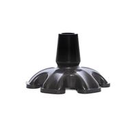 MAS QUE AYUDAS - Contera para Bastón Autoportante, Base Ancha 12 cm, para Tubos 16 mm, Goma de Caucho Antideslizante, Punta de Repuesto para Bastones, Negro