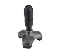 MAS QUE AYUDAS - Contera para Bastón Autoportante, Base Ancha con Suspensión (8 cm), Adaptable a Tubos de 16-19 mm, Goma Antideslizante, Punta de Repuesto para Bastones, Negro