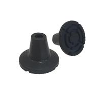 MAS QUE AYUDAS - Pack 2 Conteras para Bastones y Muletas, Base Ancha 19 mm, Antideslizantes y Autoportantes, Alto Grado de Amortiguación, Punta de Repuesto para Bastones, Negro