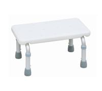 MAS QUE AYUDAS - Taburete de Baño, Asiento Regulable 21-26 cm, Antideslizante, Silla Auxiliar de Ducha, Ortopédica, Ayuda para Ancianos y Adultos, Máximo 110 kg, Blanco