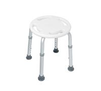 MAS QUE AYUDAS - Taburete de Baño con Asas, Regulable en Altura 35,5-50,5 cm, Antideslizante, Banqueta para Bañera y Ducha, Aluminio Ligero, Peso Máximo 136 kg, Fácil Montaje