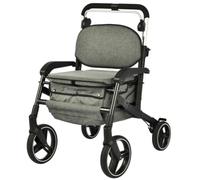 MAS QUE AYUDAS - Urban Rollator de aluminio con cesta de la compra y asiento para Ancianos Rollator, Ajustable de 87 a 95 cm, 4 Ruedas, aporta confianza e independencia, perfecto para pasear y poder h