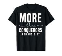 Más Que Vencedores Romanos 8:37 Diseño Motivacional Camiseta